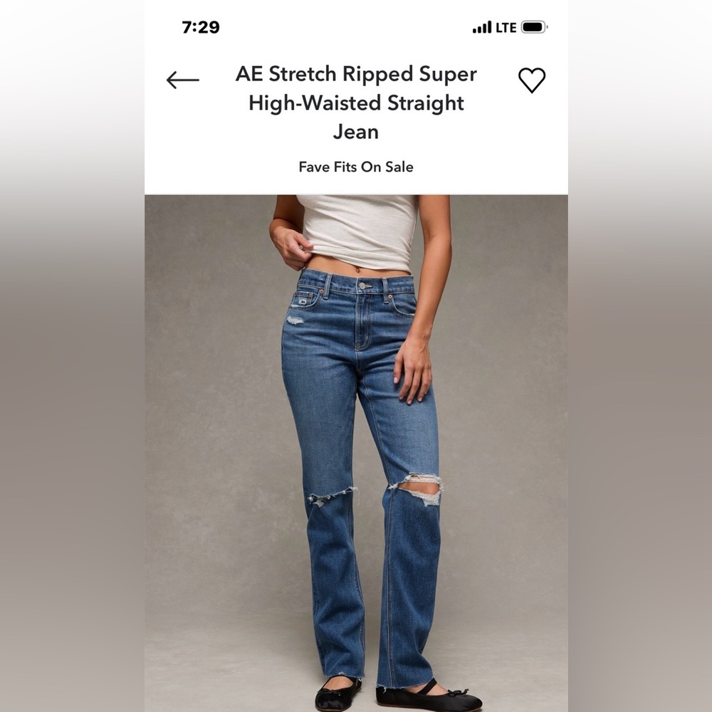 America. Eagle straight leg Jean nwt size 8 long